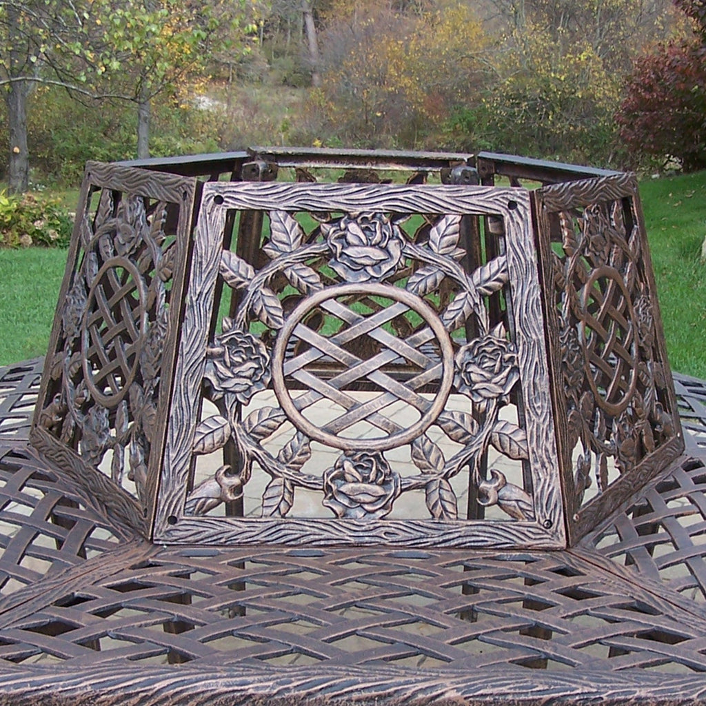 Sharicks Antique Bronze Rose Tree Bench