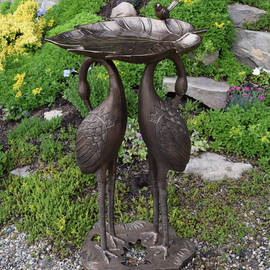 Twin Crane Bird Bath
