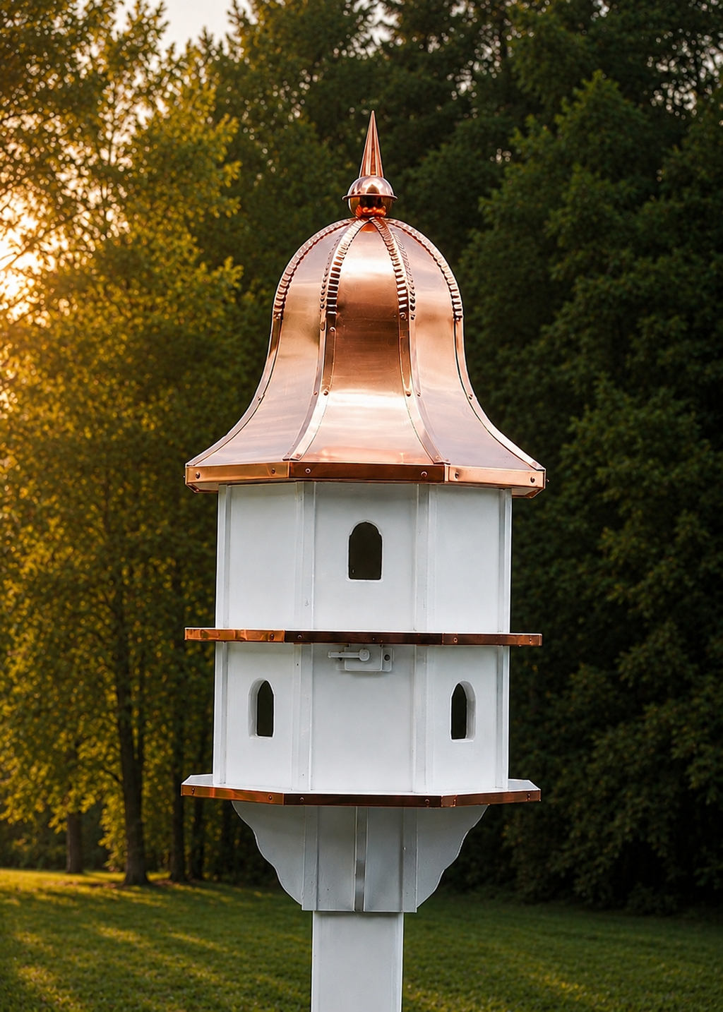 Amish Crafted Poly Premier Bird House with Copper Roof
