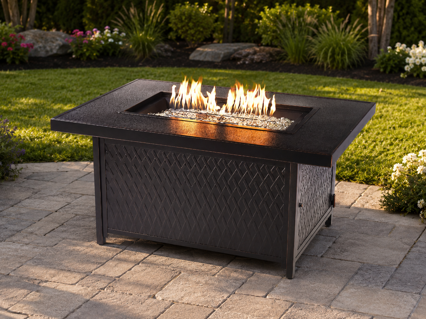 Sharicks 48-in Rectangular Propane Fire Table