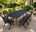 Sharicks Outdoor Large Oval Patio 9 pc Dining Set