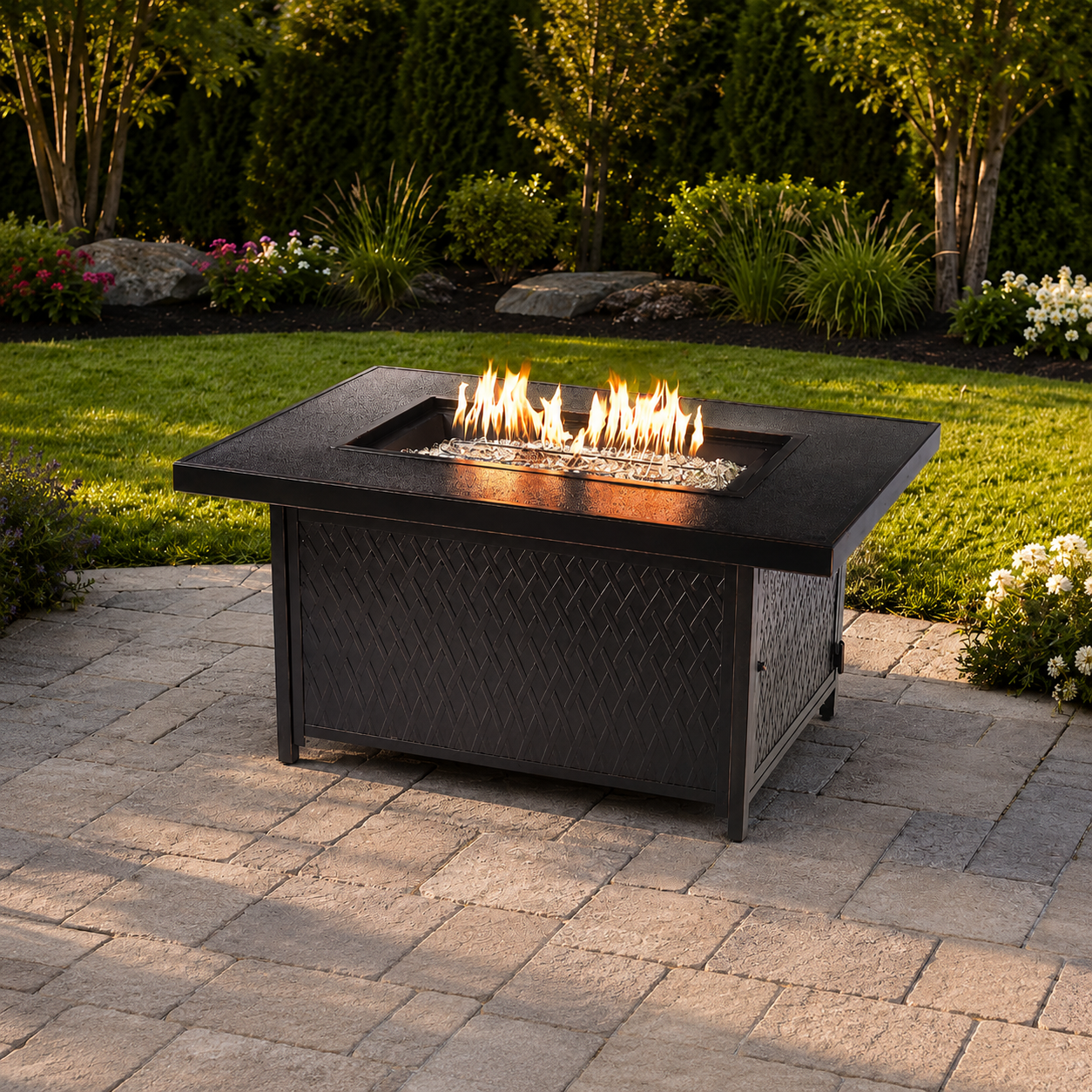 Sharicks 48-in Rectangular Propane Fire Table