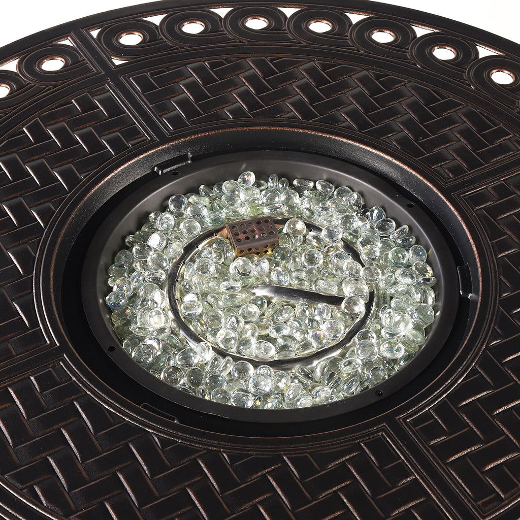 Sharicks 34-in Round Propane Fire Table
