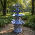 Handmade Blue & White Talavera Garden Fountain