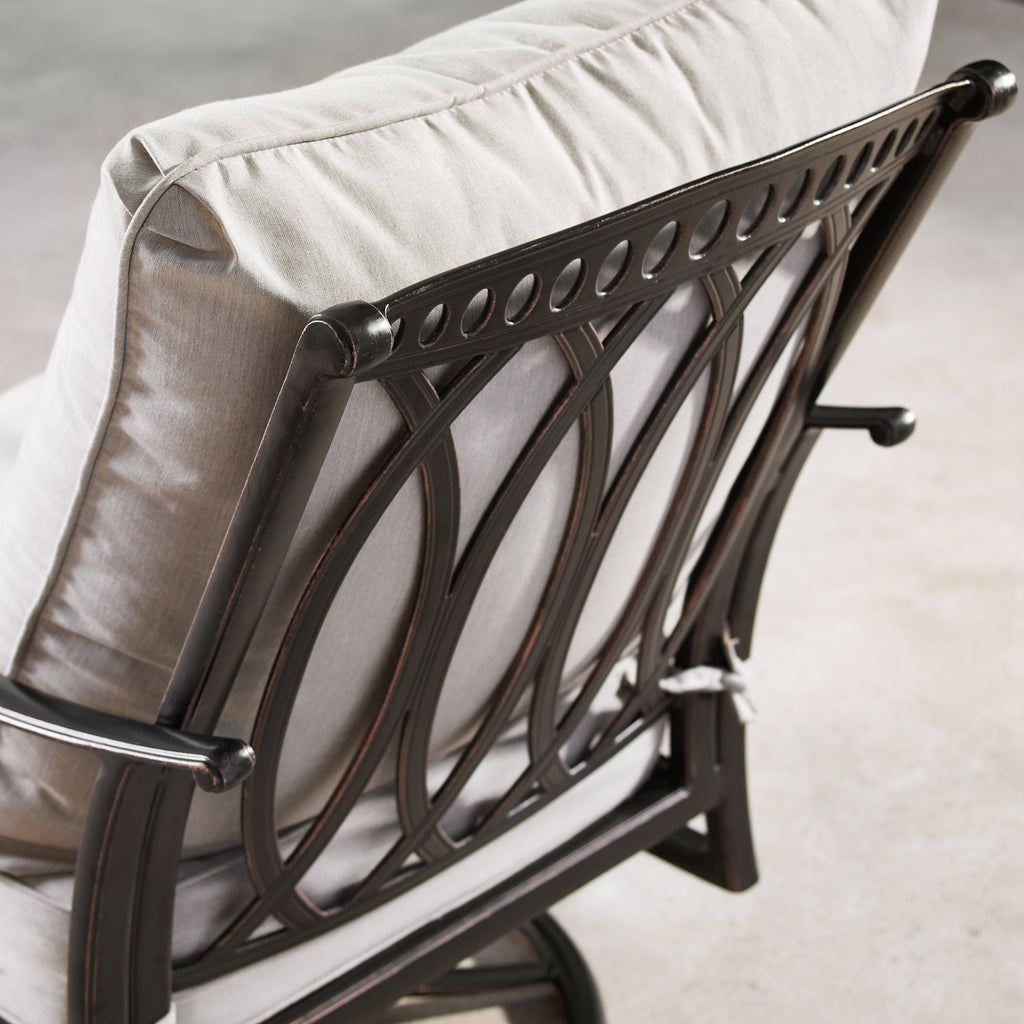 Sharicks Patio Fire Table Set with Swivel Rocking Chairs