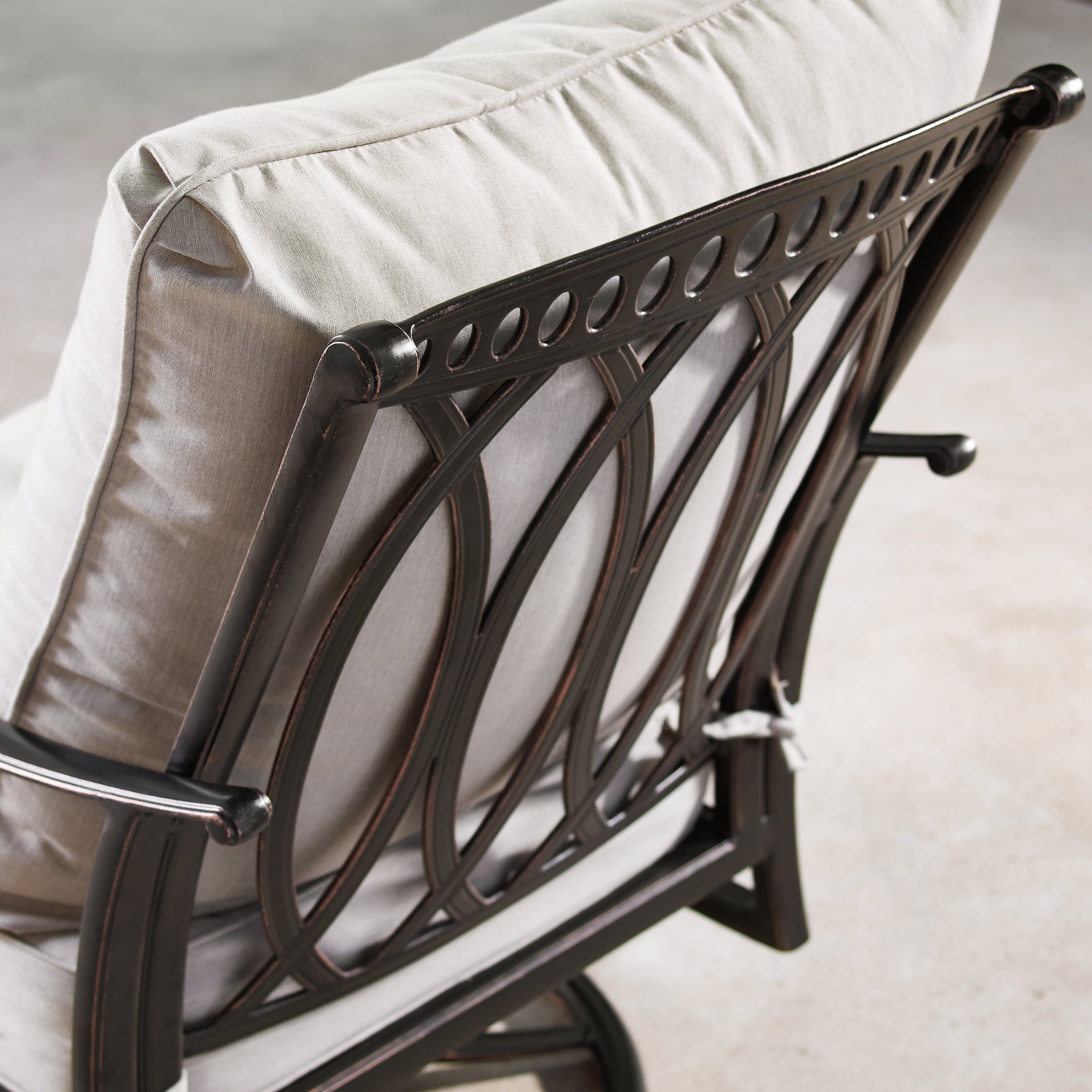 Sharicks Patio Fire Table Set with Swivel Rocking Chairs