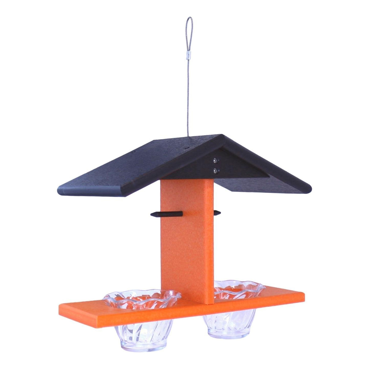 Amish-Made Double-Cup Oriole Jelly & Orange Bird Feeder