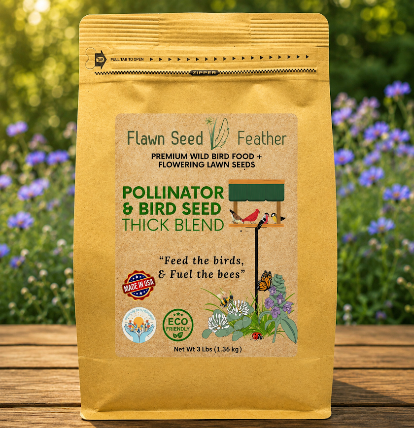 Pollinator & Wild Bird Seed Thick Bee Lawn Blend